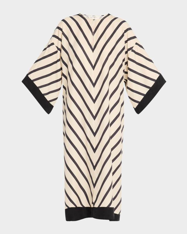 Cicine Chevron Striped Keyhole Maxi Dress